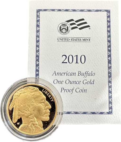 American Buffalo 1 Oz Gold 2010 Proof + Box + Zertifikat