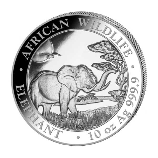 Somalia Elefant 10 Unzen Silber 2019 hier kaufen und verkaufen