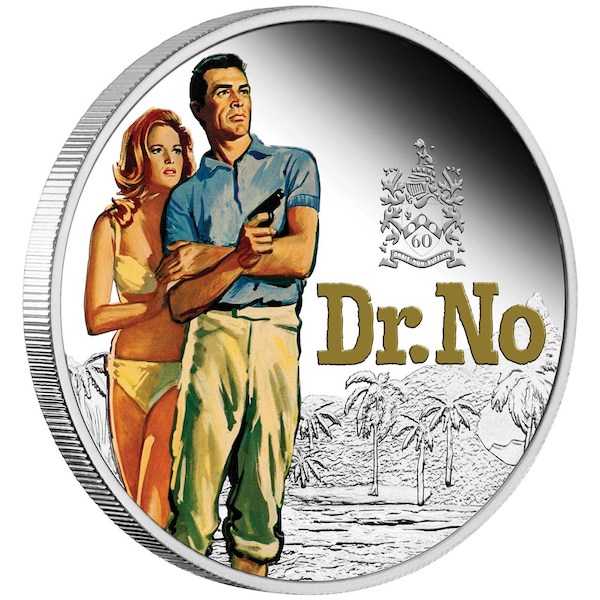 James Bond 007 - Dr. No - 1 Oz Silber Proof 2022 + Box + Zertifikat