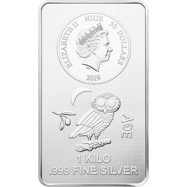 Asahi - 1 Kg Silber Eule von Athen 50 Dollar Münzbarren*