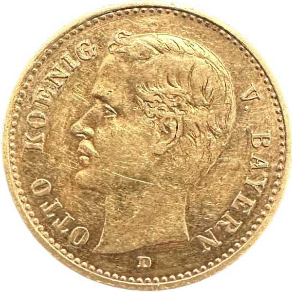 Otto von Bayern König 10 Mark Goldmünze