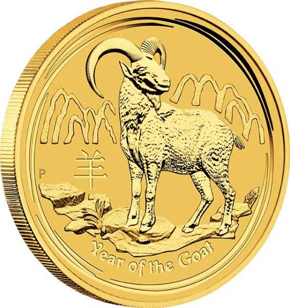 lunar ziege 2015 1/10 unze goldmünze 