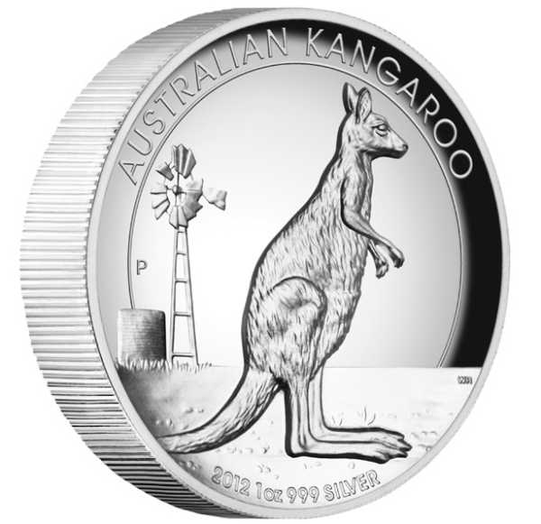 Känguru 1 Unze Silber High Relief 2012
