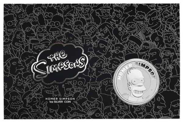 The Simpsons - Homer Simpson - 1 Oz Silber 2022 im Blister