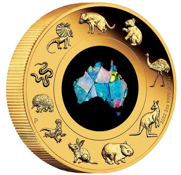 Great Southern Land - Opal - 2 Oz Gold Proof + Box +COA