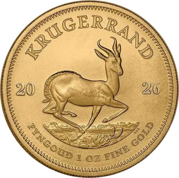 Krügerrand 1 Unze Gold 2026 Revers Springbock