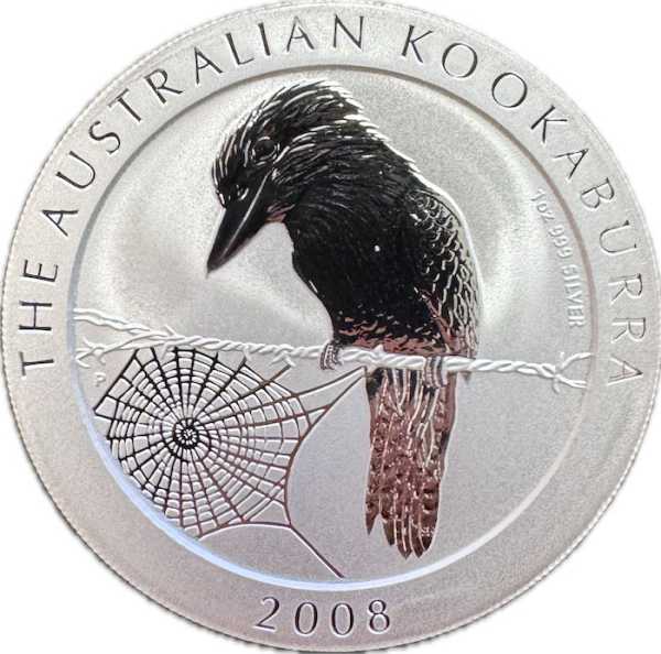 Australien Kookaburra 1 Oz Silbermünze 2008 Ankauf und Verkauf 