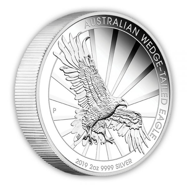 2019 2 oz Silber Piedfort Wedge Tailed Eagle 2019*