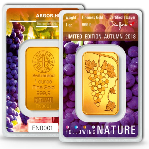 Following Nature - Herbst / Autum - 1 Oz Goldbarren 2018