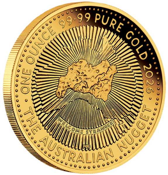 Australien Nugget 2026 Gold 1oz Revers Welcome Stranger