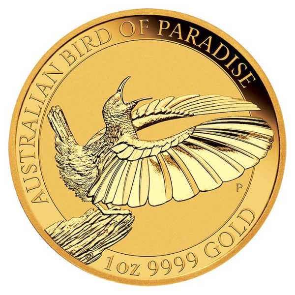 Bird of Prey 1 Unze Goldmünze Paradiesvogel 2018