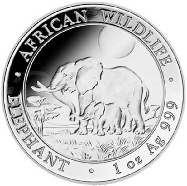 Somalia Elefant 1 Unze Silber 2011*