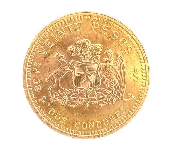 20 Chile Pesos Goldmünze verschiedene Jahrgänge 