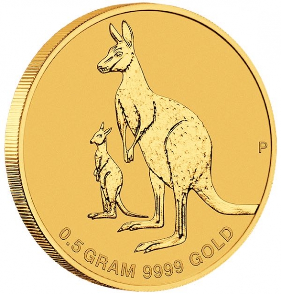 Mini Roo - Känguru - 0,5 Gramm Gold 2020 im Blister