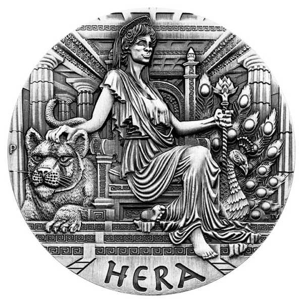 Hera 2 Unzen Silber High Relief Antik Finish 2015