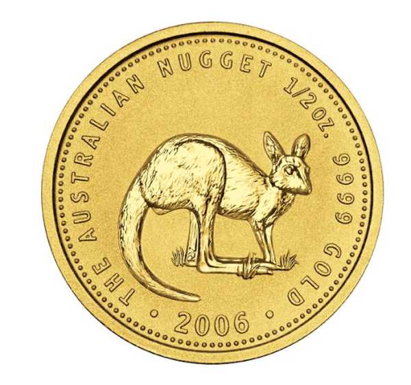 Australien Nugget Känguru 1/2 Unze Gold 2006