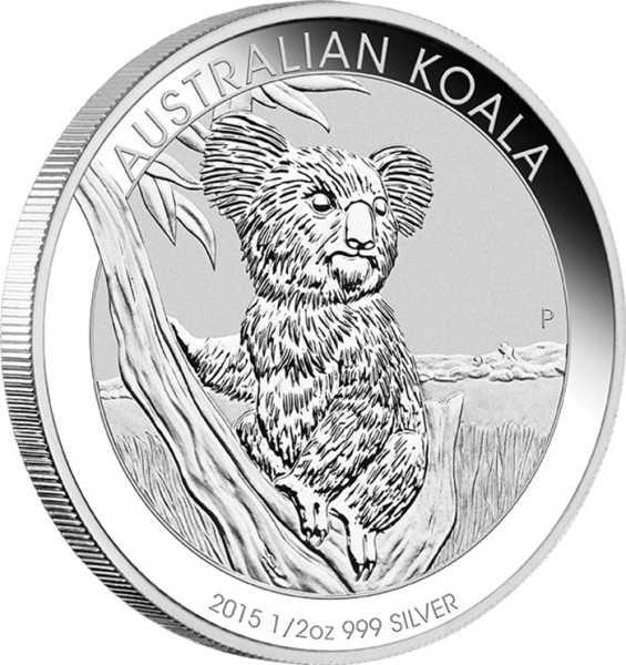 Australien Koala 1/2 Unze Silber 2015 Revers Motiv im Baum
