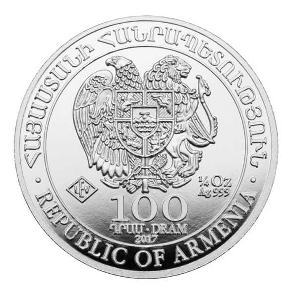 Rückseite Arche Noah 1/4 Unze Silber Armenien