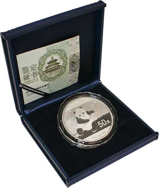 Chin Panda 5 Oz Silber Proof 2014 in der Box