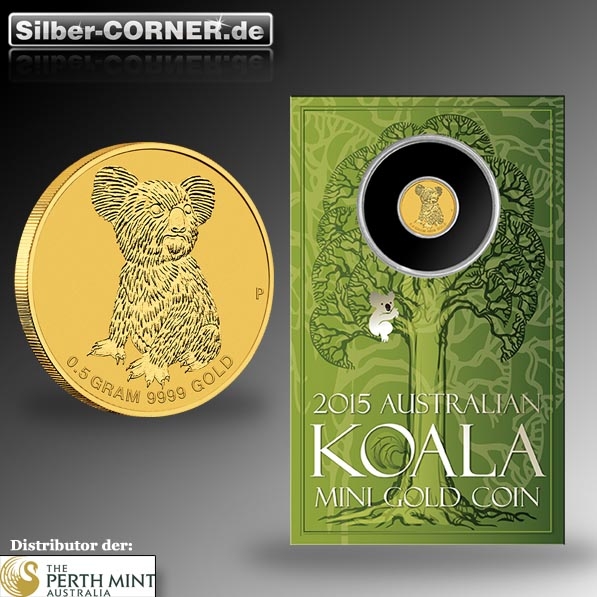 Mini Koala 2015 0,5 Gramm Gold