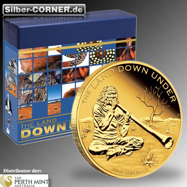 The Land Down Under 1/4 Oz Gold Digeridoo Proof Coin