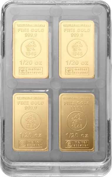 20 x 1/20 Oz Gold Unity Box Heimerle & Meule