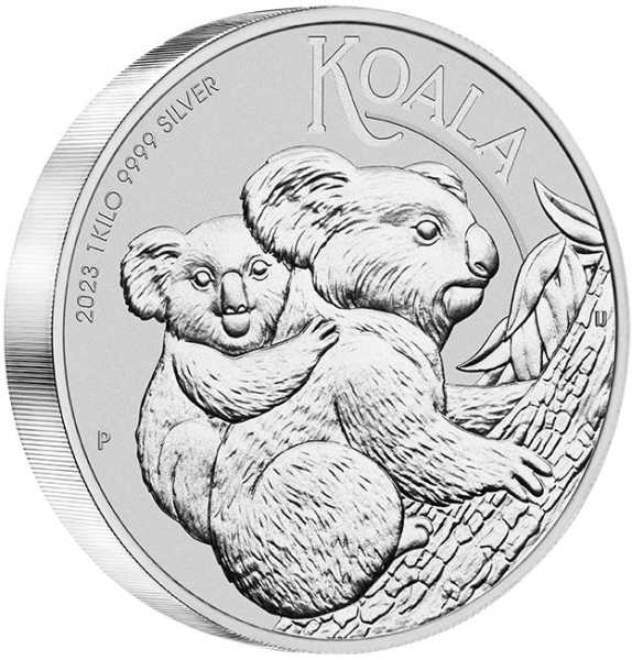 1 KG Silbermünze Koala 2023 der Perth Mint