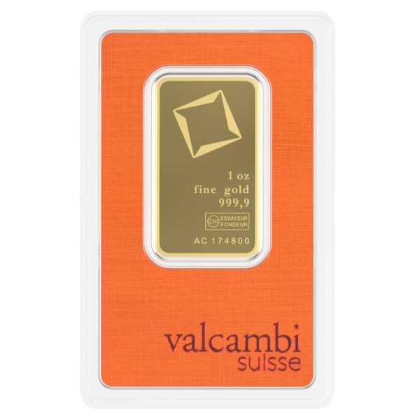Valcambi 1 Unze Goldbarren 