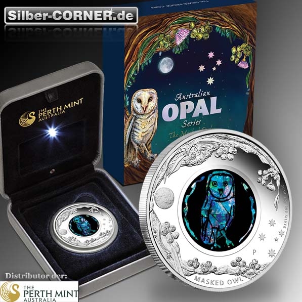 Opal Serie Masked Owl 1 Oz Silber