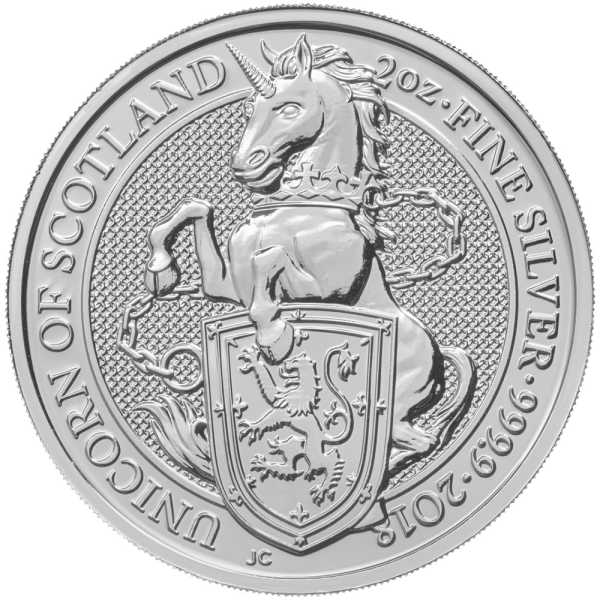 Unicorn of Scotland 2 Unzen Silbermünze 2018
