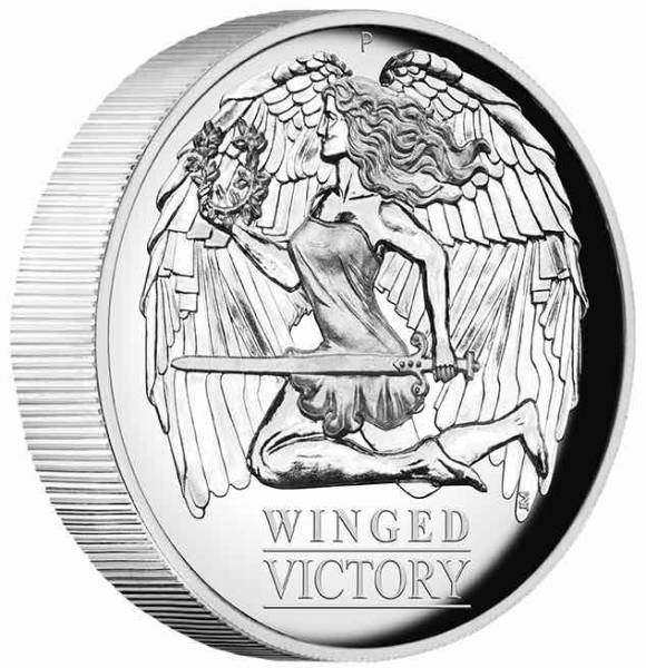 Winged Victory 1 Oz Silber High Relief 2021 +Box +COA*