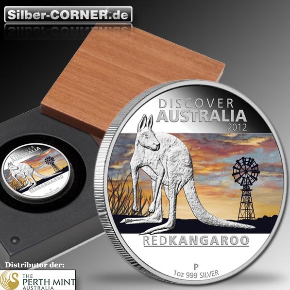 Red Kangaroo 1 Oz Silber Proof 2012 + Box + COA*