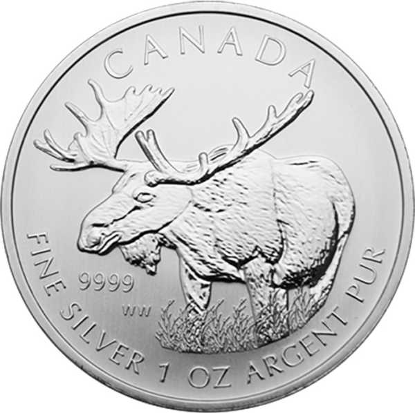 Kanada Moose Elch 1 Unze Silbermünze 2012