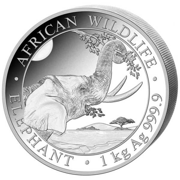 Somalia Elefant 1 KG Silber 2023*