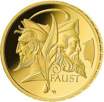 100 Euro Goldmünze Motiv Faust 2023