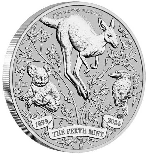 125 Jahre Perth Mint 1 Unze Platin 2024