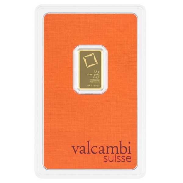 Valcambi 2,5 Gramm Goldbarren kaufen & verkaufen