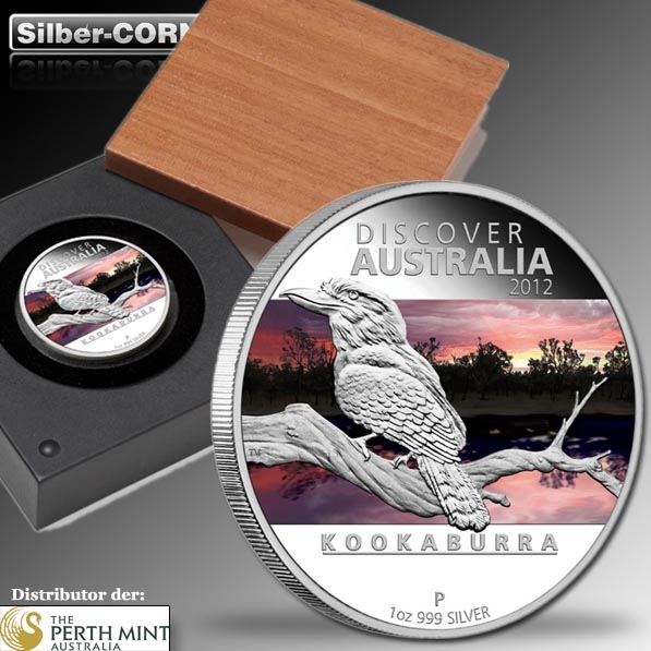 Discover Australia - Kookaburra 1 OZ Silber Proof + Box + COA*