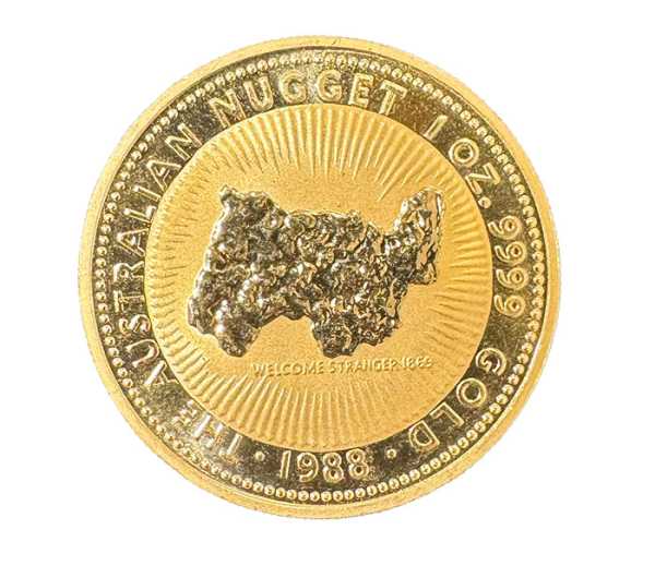 Australien Nugget Känguru 1 Unze Gold 1988