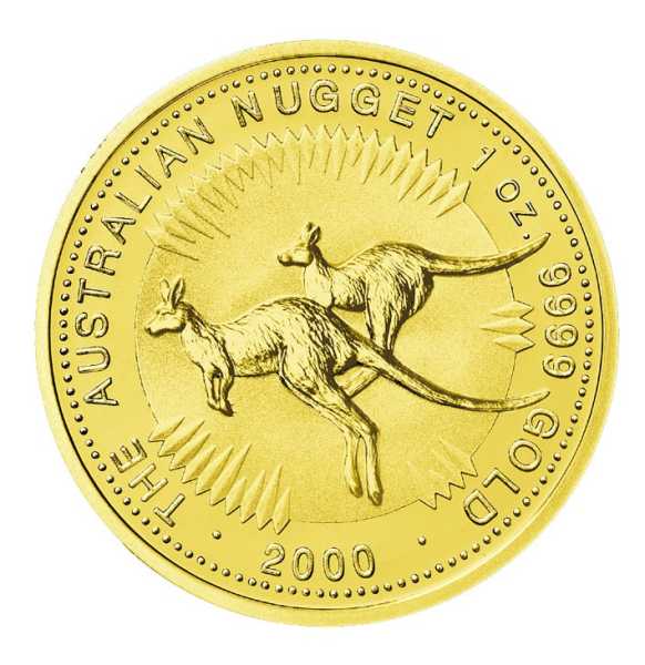 australien Känguru Nugget 1 Unze Gold 2000