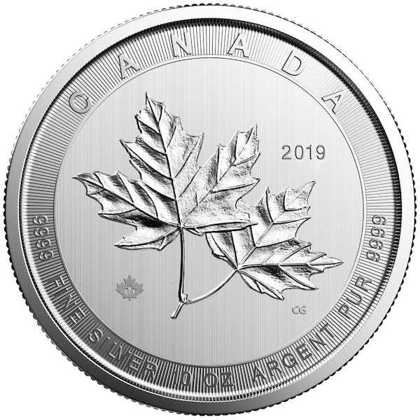 10 Oz Silber Maple Leaf 2019*