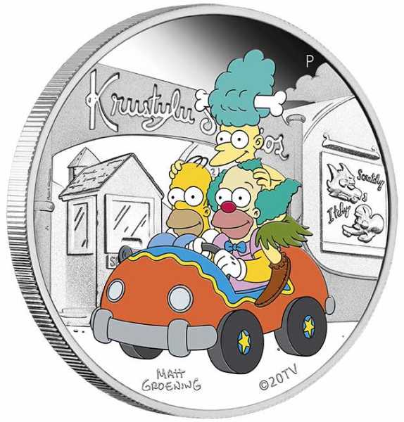 The Simpsons - Krusty Lu Studios - 1 Unze Silber Proof 2022 + Box +COA*