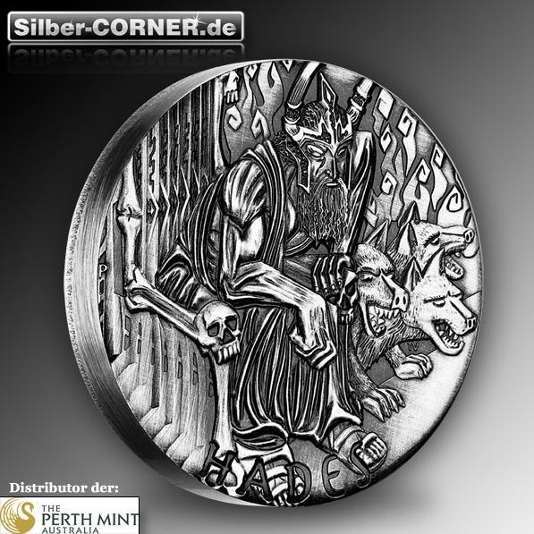 Gods of Olympus Hades 2 Oz Silver High Relief Coin + Box + COA*