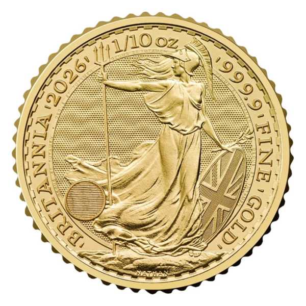 Britannia 1/10 Unze Goldmünze 2026 Ankauf und Verkaufen