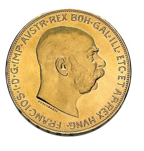 Österreich 100 Kronen Goldmünze