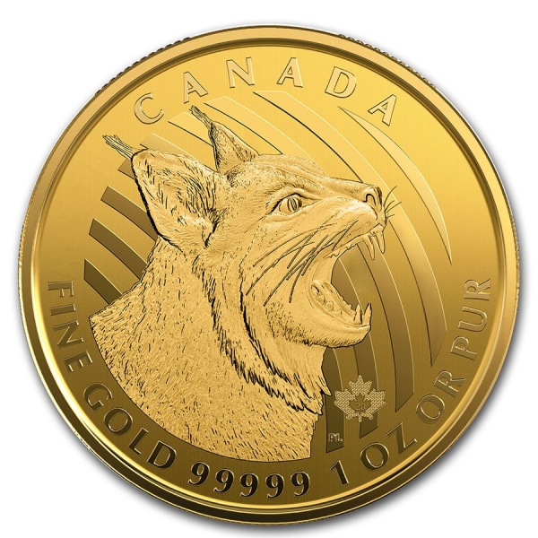 Call of the Wild Bobcat 1 Unze Goldmünze 2020