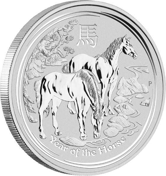 Lunar Pferd 1 KG Silber 2014