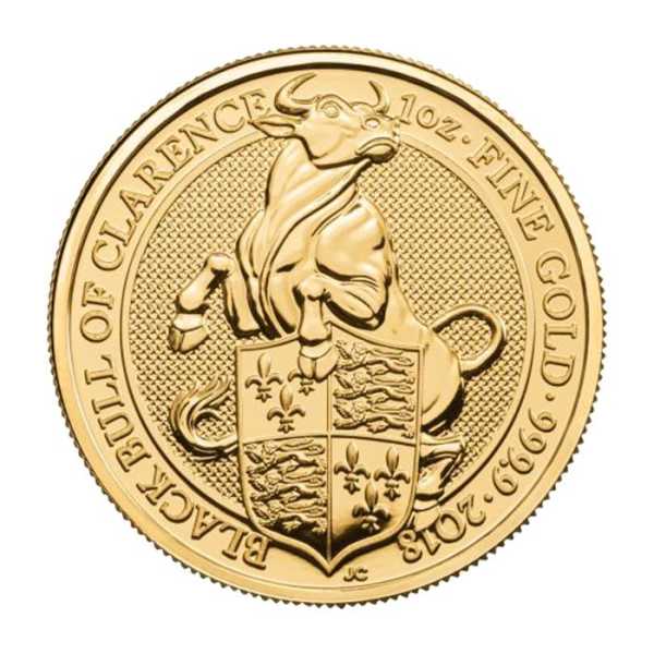 Queens Beast Black Bull of Clearance 1/4 Oz Gold 2018