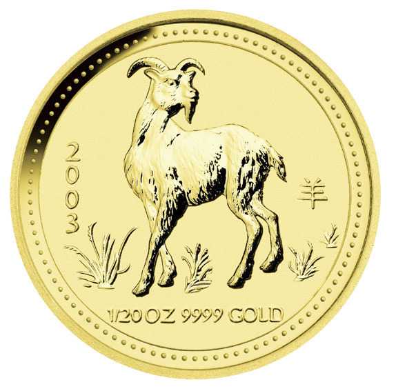 Lunar I - Jahr der Ziege - 1/20 OZ Gold 2003