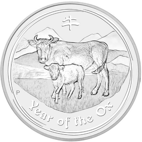 Lunar 2 Jahr des Ochsen 0,5 KG Silbermünze 2009